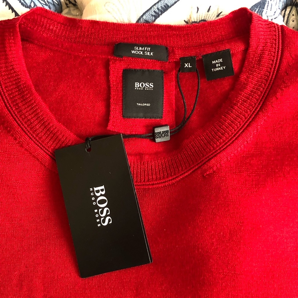 BOSS Men’s Wool Silk Sweater